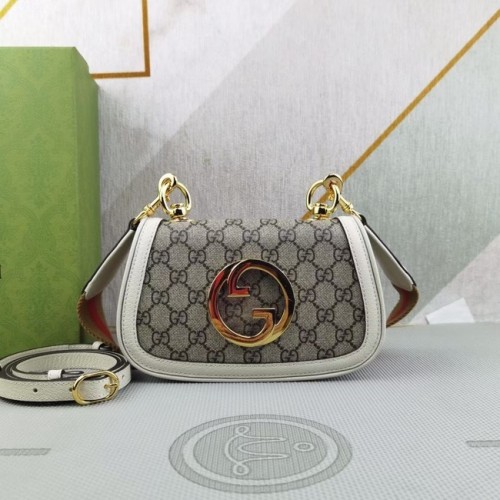Gucci GG Supreme płócienna torebka Blondie mini 698643 Biała
