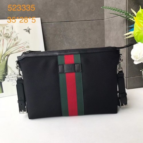 Torba na ramię Gucci GG Supreme z płótna 523335, czarna