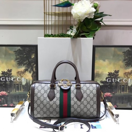 Torba typu tote Gucci GG canvas ophidia najwyższej jakości 524532 brązowa