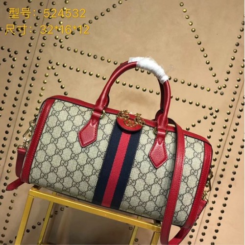 Torba typu tote bag Gucci GG canvas ophidia najwyższej jakości 524532 czerwona