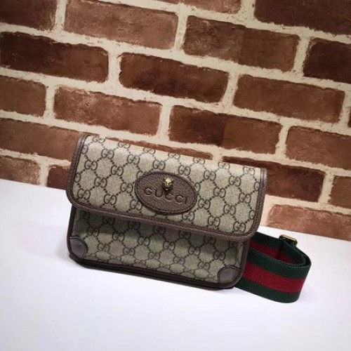 Saszetka biodrowa Gucci GG canvas supreme 489617 brązowa