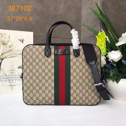 Torba typu tote Gucci GG z płótna najwyższej jakości 387102 brązowa