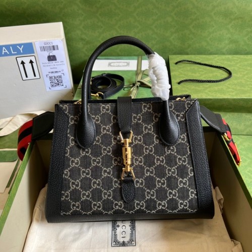 Torba typu tote Gucci GG denim 685129 Czarna