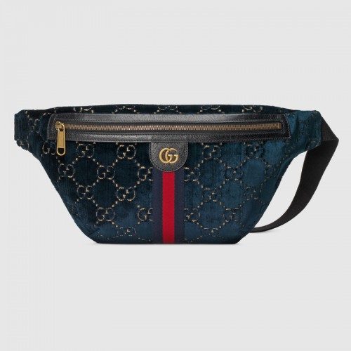 Gucci GG aksamitna nerka 574968 czerwony niebieski czarny