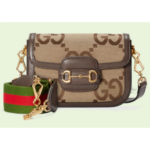 Gucci Horsebit 1955 jumbo GG mini bag 658574 brown