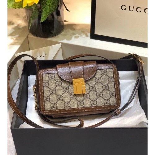 Mini torebka Gucci Horsebit 1955 614368 brązowa