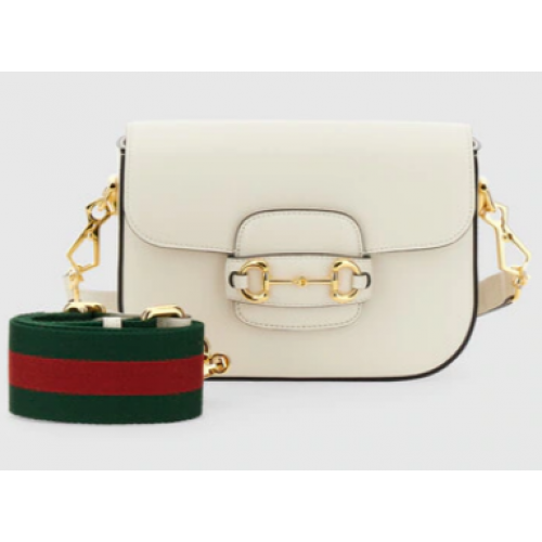 Mini torebka Gucci Horsebit 1955 658574 biała