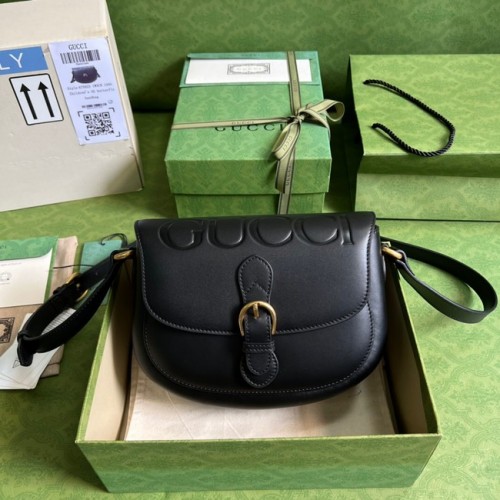 Torebka na ramię Gucci Horsebit 1955 675923 czarna