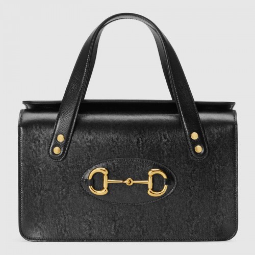 Torebka Gucci Horsebit 1955 z małym uchwytem u góry 627323, czarna