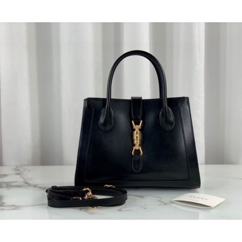 Torba typu tote Gucci Jackie 1961 średniej wielkości 649016 czarna