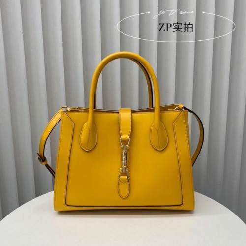 Torba typu tote Gucci Jackie 1961 średniej wielkości 649016 żółta