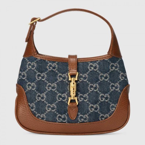 Torebka na ramię Gucci Jackie 1961 mini 637092 Granatowa