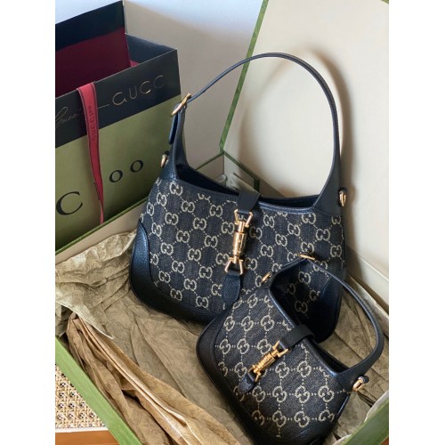 Torebka mini na ramię Gucci Jackie 1961 636706 i 637092 czarna