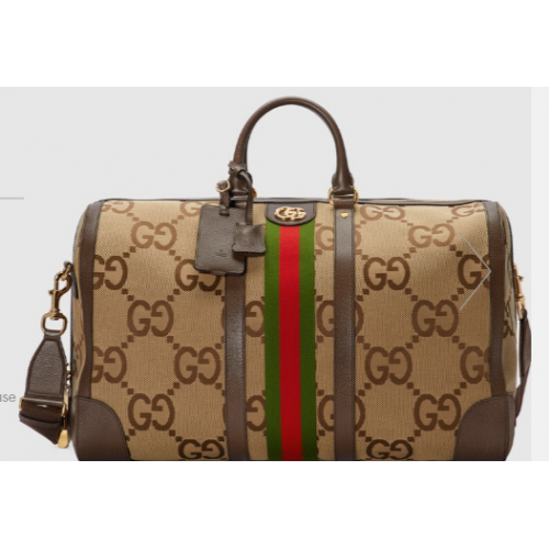 Duża torba podróżna Gucci Jumbo GG 696039 brązowa