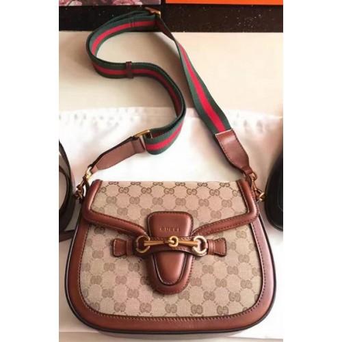 Torba na ramię Gucci Lady Web GG Canvas 383848 Brązowa