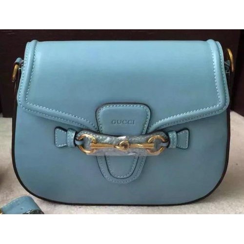 Torba na ramię Gucci Lady Web ze skóry barwionej ręcznie 380573 SkyBlue