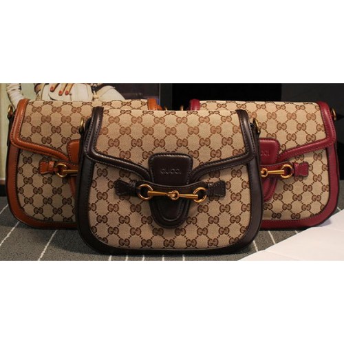 Gucci Lady Web Original GG Canvas Shoulder Bag 383848