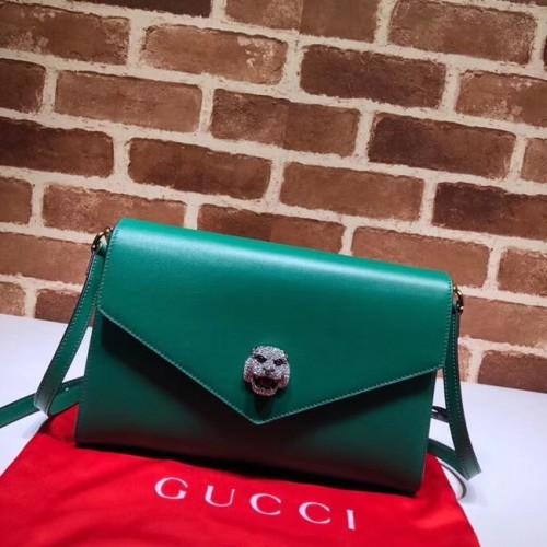 Średnia torebka na ramię Gucci 527857 Zielona