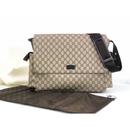 Torba na pieluchy Gucci Messenger GG Plus 211131 Szara