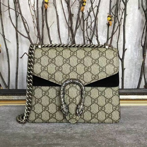 Torba na ramię Gucci Mini Dionysus GG Canvas 421970 Czarna