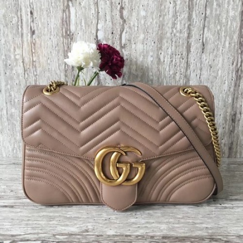 Gucci Now GG Marmont Matelasse Torba na ramię 443496 Morela