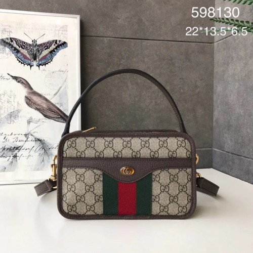 Gucci Ophidia GG Mini torebka na ramię 598130 brązowa