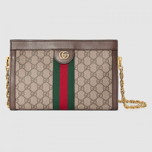 Gucci Ophidia GG Mała torebka na ramię 503876 Brązowa