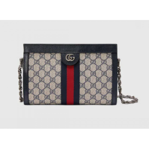 Torebka na ramię Gucci Ophidia GG Small 503877 niebieska