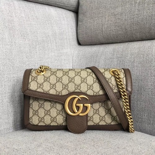 Mała torebka na ramię Gucci Ophidia GG Supreme 443497 brązowa