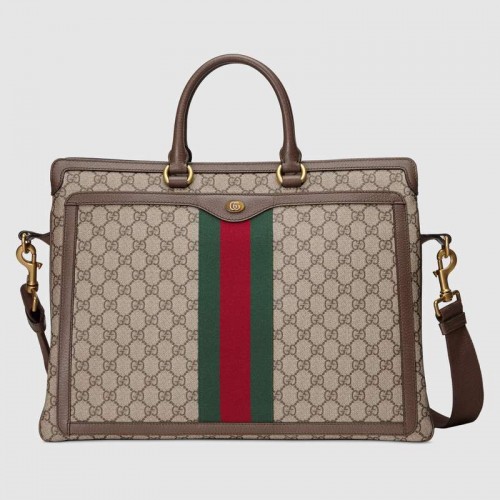 Aktówka Gucci Ophidia GG 547970 brązowa