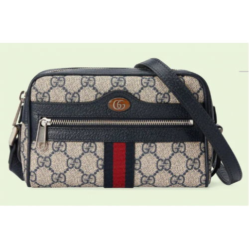 Torebka mini Gucci Ophidia GG 517350 Szafirowo-niebieska