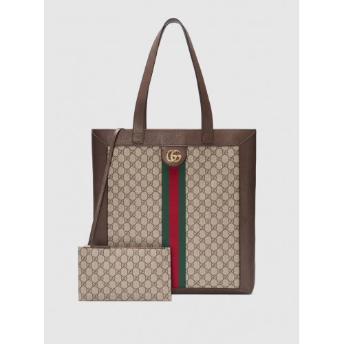 Duża torba Gucci Ophidia Soft GG Supreme GG5689 w kolorze brązowym