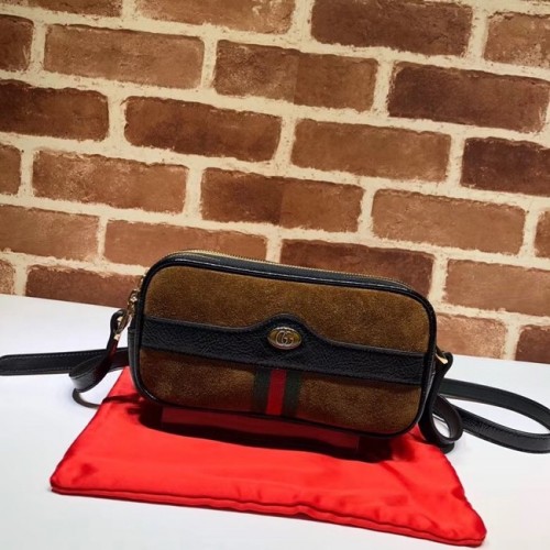 Torebka Gucci Ophidia mini GG 546597 brązowy aksamit