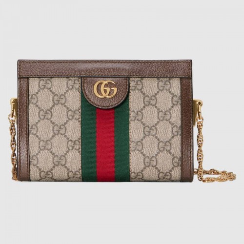 Torebka mini na ramię Gucci Ophidia 602676 brązowa