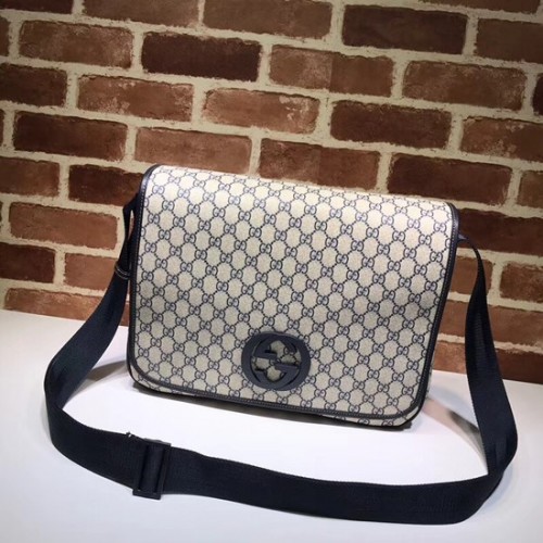 Torba listonoszka Gucci PVC GG Canvas 222291 niebieska