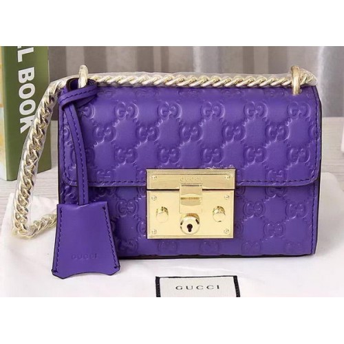 Torba na ramię Gucci Padlock Gucci Signature 409487 Violet