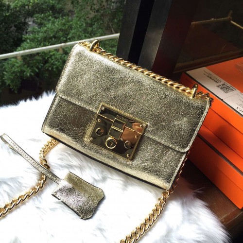 Nowe torebki na ramię Gucci Padlock 409487, złoto