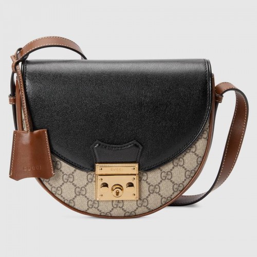 Mała torebka na ramię Gucci Padlock 644524 Brązowa