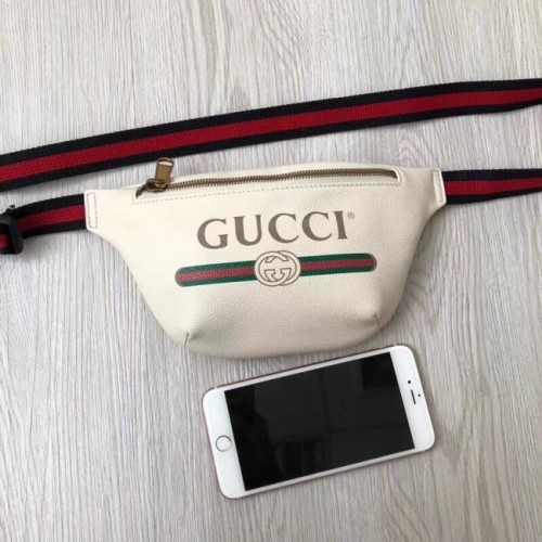 Mała torebka nerka Gucci Print 527792 biała