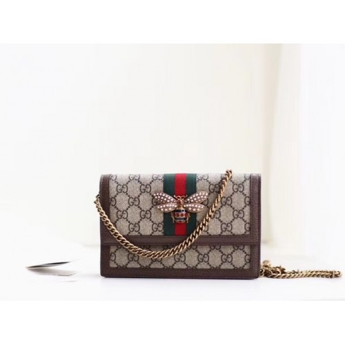 Torebka mini Gucci Queen Margaret GG 476079 brązowa