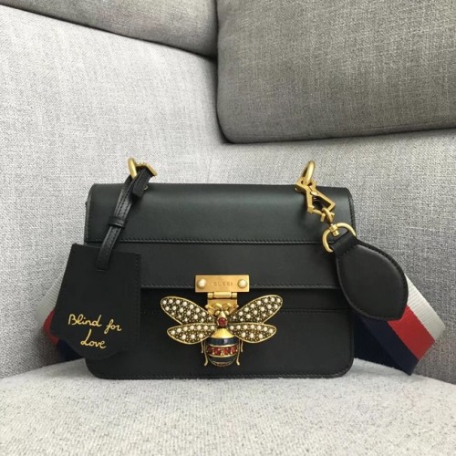 Mała torebka na ramię Gucci Queen Margaret 476542 czarna