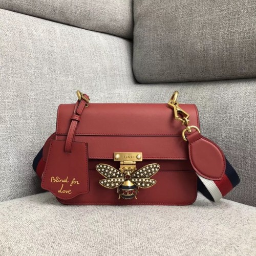 Mała torebka na ramię Gucci Queen Margaret 476542 czerwona