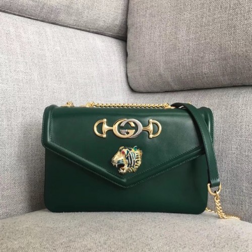Gucci Rajah średnia torebka na ramię 537241 zielona