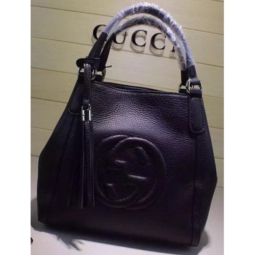 Torba na ramię Gucci Soho ze skóry 336751, czarna