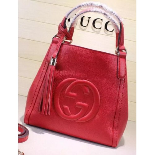 Torba na ramię Gucci Soho ze skóry 336751 w kolorze czerwonym