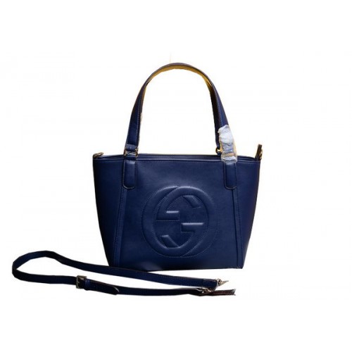 Torebka Gucci Soho ze skóry z uchwytem u góry 369176 Royal