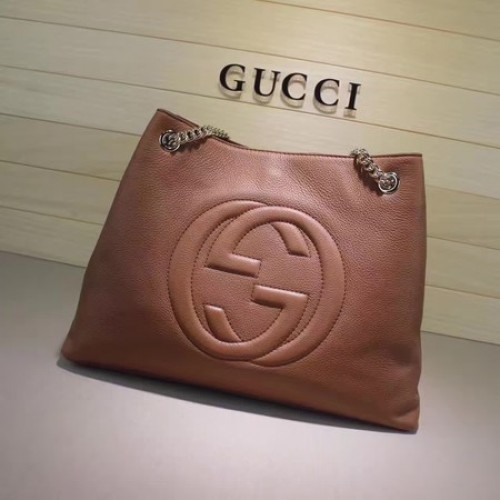 Torba Gucci Soho średniej wielkości, skóra cielęca, 308982, morela