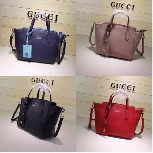 Torebki skórzane Gucci Swing mini z uchwytem u góry 368827