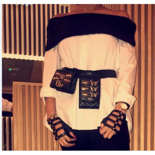 Portfel i torebka-nerka Gucci GG2536 w kolorze czarnym