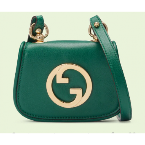 Etui na karty i portfel Gucci mini Blondie 698635 Szmaragdowo zielony